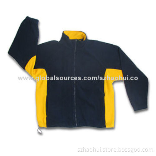 2014 Men's Fashion Zipper-up Polar Fleece Jacket with Zipper and Panel, Customize Order is Welcome